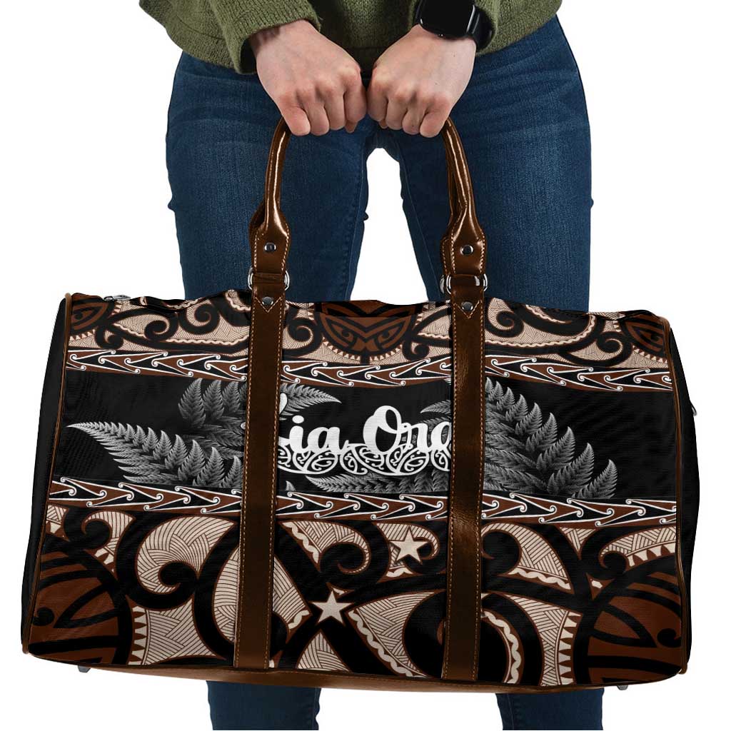 Kia Ora New Zealand Travel Bag Aotearoa Proud Maori Silver Fern - Polynesian Pride