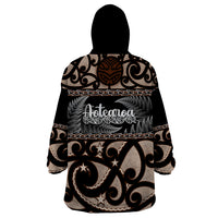 Kia Ora New Zealand Wearable Blanket Hoodie Aotearoa Proud Maori With Silver Fern LT14 - Polynesian Pride