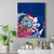 Guam Martin Luther King Jr Day Canvas Wall Art I Have A Dream Guahan Seal With Bougainvillea LT14 Blue - Polynesian Pride