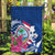 Guam Martin Luther King Jr Day Garden Flag I Have A Dream Guahan Seal With Bougainvillea LT14 Garden Flag Blue - Polynesian Pride