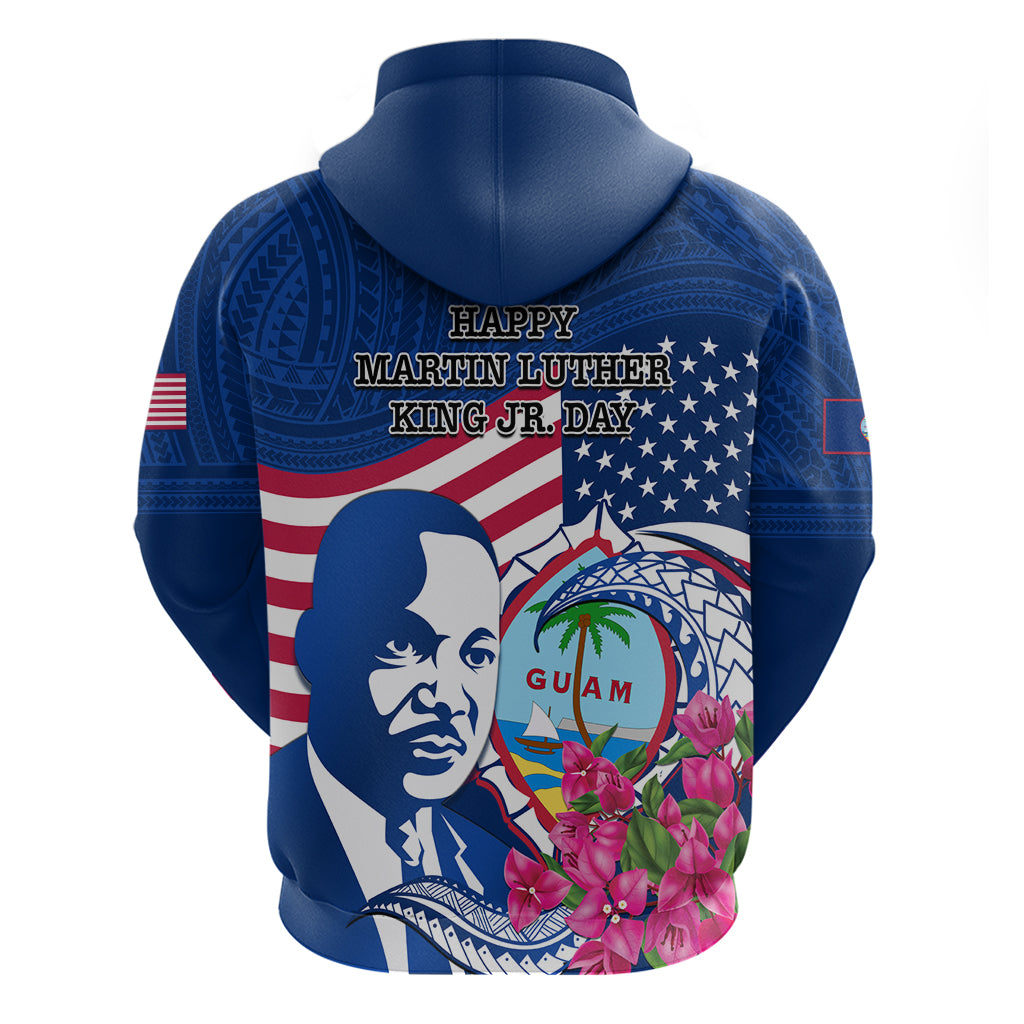 Guam Martin Luther King Jr Day Hoodie I Have A Dream Guahan Seal With Bougainvillea LT14 - Polynesian Pride