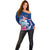 Guam Martin Luther King Jr Day Off Shoulder Sweater I Have A Dream Guahan Seal With Bougainvillea LT14 - Polynesian Pride