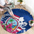 Guam Martin Luther King Jr Day Round Carpet I Have A Dream Guahan Seal With Bougainvillea LT14 - Polynesian Pride