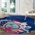 Guam Martin Luther King Jr Day Round Carpet I Have A Dream Guahan Seal With Bougainvillea LT14 - Polynesian Pride