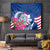 Guam Martin Luther King Jr Day Tapestry I Have A Dream Guahan Seal With Bougainvillea LT14 Blue - Polynesian Pride