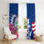 Guam Martin Luther King Jr Day Window Curtain I Have A Dream Guahan Seal With Bougainvillea LT14 - Polynesian Pride