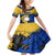 Nauru Independence Day Family Matching Mermaid Dress and Hawaiian Shirt Repubrikin Naoero Polynesian Pattern LT14 Daughter's Dress Blue - Polynesian Pride