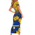 Nauru Independence Day Family Matching Short Sleeve Bodycon Dress and Hawaiian Shirt Repubrikin Naoero Polynesian Pattern LT14 - Polynesian Pride