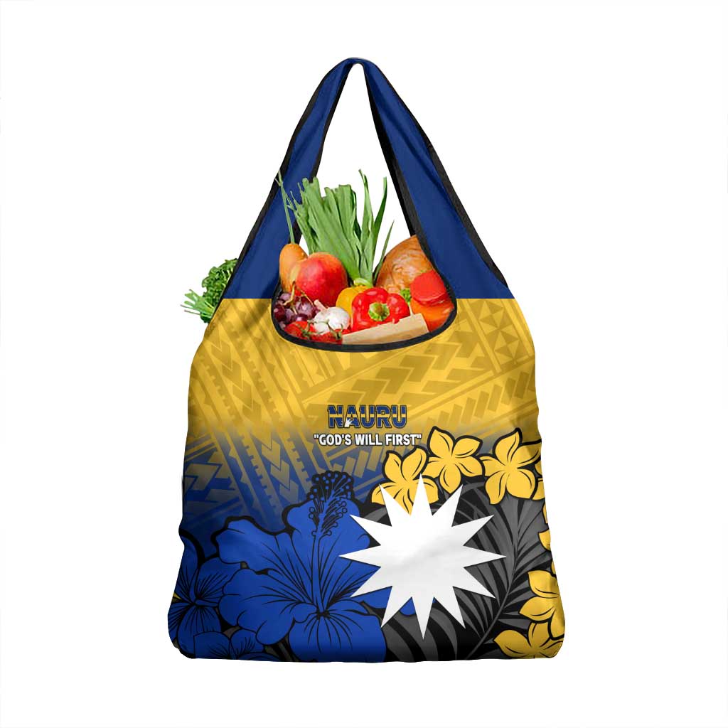 Nauru Independence Day Grocery Bag Repubrikin Naoero Polynesian Pattern