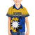 Nauru Independence Day Kid Hawaiian Shirt Repubrikin Naoero Polynesian Pattern LT14 Kid Blue - Polynesian Pride