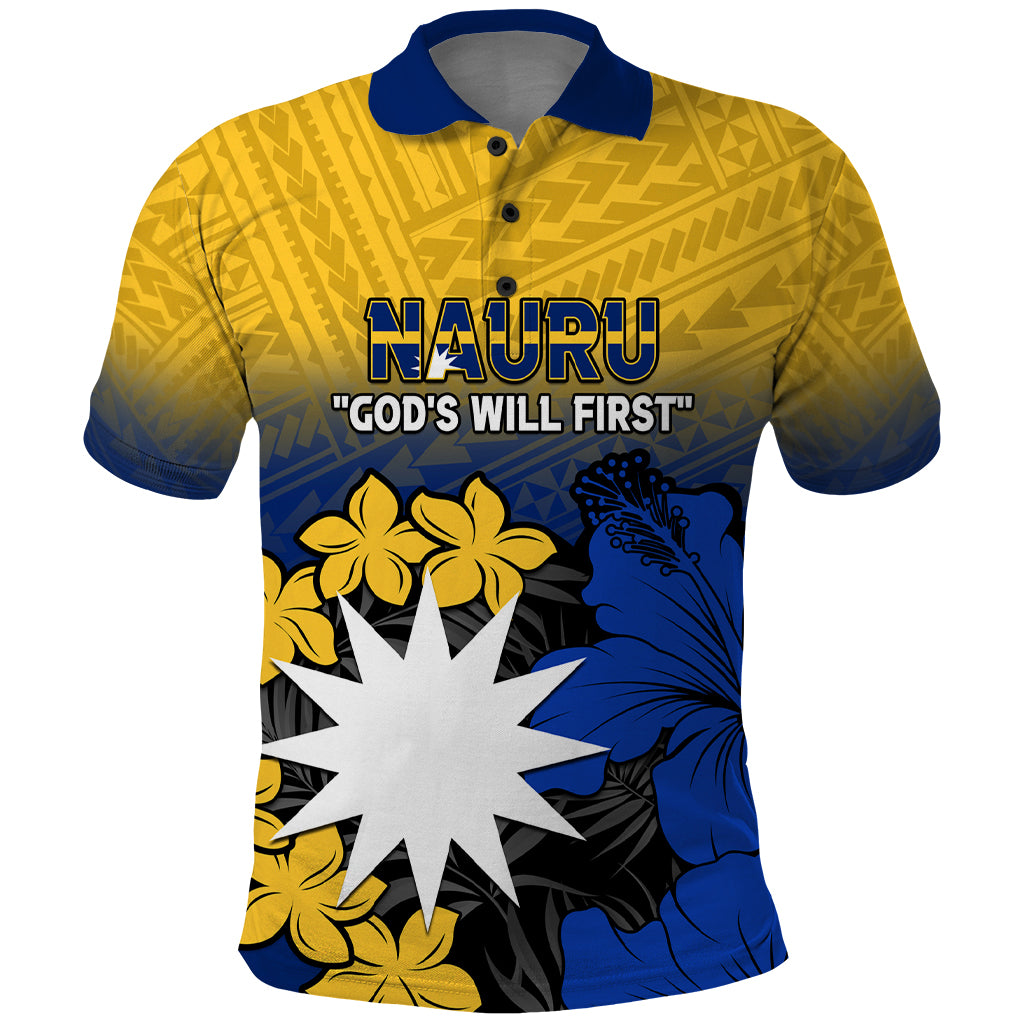 Nauru Independence Day Polo Shirt Repubrikin Naoero Polynesian Pattern LT14 Blue - Polynesian Pride