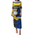 Nauru Independence Day Puletasi Repubrikin Naoero Polynesian Pattern LT14 Long Dress Blue - Polynesian Pride