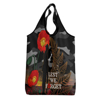 New Zealand ANZAC Day Grocery Bag Lest We Forget Silver Fern With Camouflage LT14 - Polynesian Pride
