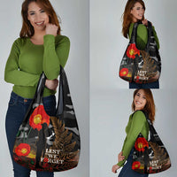 New Zealand ANZAC Day Grocery Bag Lest We Forget Silver Fern With Camouflage LT14 - Polynesian Pride
