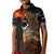 New Zealand ANZAC Day Kid Polo Shirt Lest We Forget Silver Fern With Camouflage LT14 Kid Black - Polynesian Pride