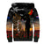 New Zealand ANZAC Day Sherpa Hoodie Lest We Forget Silver Fern With Camouflage LT14 - Polynesian Pride