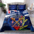 Australia And New Zealand ANZAC Day Bedding Set Lest We Forget Silver Fern With Golden Wattle LT14 - Polynesian Pride