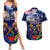 Australia And New Zealand ANZAC Day Couples Matching Summer Maxi Dress and Hawaiian Shirt Lest We Forget Silver Fern With Golden Wattle LT14 Blue - Polynesian Pride