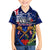 Australia And New Zealand ANZAC Day Family Matching Off Shoulder Long Sleeve Dress and Hawaiian Shirt Lest We Forget Silver Fern With Golden Wattle LT14 Son's Shirt Blue - Polynesian Pride