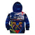 Australia And New Zealand ANZAC Day Kid Hoodie Lest We Forget Silver Fern With Golden Wattle LT14 - Polynesian Pride