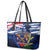 Australia And New Zealand ANZAC Day Leather Tote Bag Lest We Forget Silver Fern With Golden Wattle LT14 - Polynesian Pride