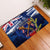 Australia And New Zealand ANZAC Day Rubber Doormat Lest We Forget Silver Fern With Golden Wattle LT14 Blue - Polynesian Pride