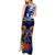 Australia And New Zealand ANZAC Day Tank Maxi Dress Lest We Forget Silver Fern With Golden Wattle LT14 - Polynesian Pride