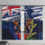 Australia And New Zealand ANZAC Day Window Curtain Lest We Forget Silver Fern With Golden Wattle LT14 With Hooks Blue - Polynesian Pride