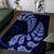 Blue New Zealand Paisley Silver Fern Area Rug Aotearoa Maori LT14 Blue - Polynesian Pride