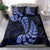 Blue New Zealand Paisley Silver Fern Bedding Set Aotearoa Maori LT14 - Polynesian Pride