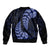 Blue New Zealand Paisley Silver Fern Bomber Jacket Aotearoa Maori LT14 - Polynesian Pride