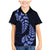 Blue New Zealand Paisley Silver Fern Family Matching Mermaid Dress and Hawaiian Shirt Aotearoa Maori LT14 Son's Shirt Blue - Polynesian Pride