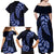 Blue New Zealand Paisley Silver Fern Family Matching Off Shoulder Maxi Dress and Hawaiian Shirt Aotearoa Maori LT14 - Polynesian Pride