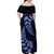 Blue New Zealand Paisley Silver Fern Family Matching Off Shoulder Maxi Dress and Hawaiian Shirt Aotearoa Maori LT14 - Polynesian Pride