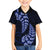 Blue New Zealand Paisley Silver Fern Family Matching Off Shoulder Short Dress and Hawaiian Shirt Aotearoa Maori LT14 Son's Shirt Blue - Polynesian Pride