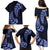 Blue New Zealand Paisley Silver Fern Family Matching Puletasi Dress and Hawaiian Shirt Aotearoa Maori LT14 - Polynesian Pride