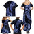 Blue New Zealand Paisley Silver Fern Family Matching Summer Maxi Dress and Hawaiian Shirt Aotearoa Maori LT14 - Polynesian Pride