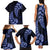 Blue New Zealand Paisley Silver Fern Family Matching Tank Maxi Dress and Hawaiian Shirt Aotearoa Maori LT14 - Polynesian Pride