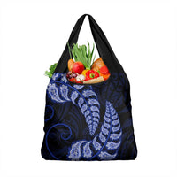 Blue New Zealand Paisley Silver Fern Grocery Bag Aotearoa Maori LT14 1-pack One Size Blue - Polynesian Pride
