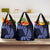 Blue New Zealand Paisley Silver Fern Grocery Bag Aotearoa Maori