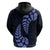 Blue New Zealand Paisley Silver Fern Hoodie Aotearoa Maori LT14 - Polynesian Pride