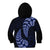 Blue New Zealand Paisley Silver Fern Kid Hoodie Aotearoa Maori LT14 - Polynesian Pride