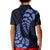 Blue New Zealand Paisley Silver Fern Kid Polo Shirt Aotearoa Maori LT14 - Polynesian Pride