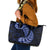 Blue New Zealand Paisley Silver Fern Leather Tote Bag Aotearoa Maori LT14 Blue - Polynesian Pride