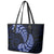 Blue New Zealand Paisley Silver Fern Leather Tote Bag Aotearoa Maori LT14 - Polynesian Pride