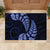 Blue New Zealand Paisley Silver Fern Rubber Doormat Aotearoa Maori LT14 - Polynesian Pride