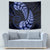 Blue New Zealand Paisley Silver Fern Tapestry Aotearoa Maori LT14 - Polynesian Pride