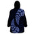 Blue New Zealand Paisley Silver Fern Wearable Blanket Hoodie Aotearoa Maori LT14 - Polynesian Pride