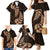 Brown New Zealand Paisley Silver Fern Family Matching Mermaid Dress and Hawaiian Shirt Aotearoa Maori LT14 - Polynesian Pride