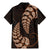 Brown New Zealand Paisley Silver Fern Family Matching Mermaid Dress and Hawaiian Shirt Aotearoa Maori LT14 - Polynesian Pride